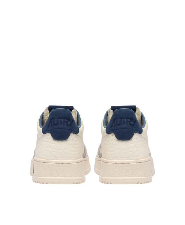 Autry Medalist Low sneakers for men in Blue Depths and Vapor with grained leather and nubuck details.