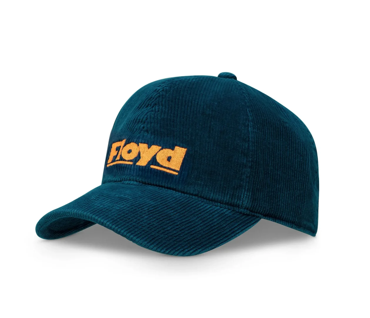 Floyd Cap Cord in Wave Blue, a unisex 11-wale corduroy cap with signature Floyd embroidery and adjustable fit.