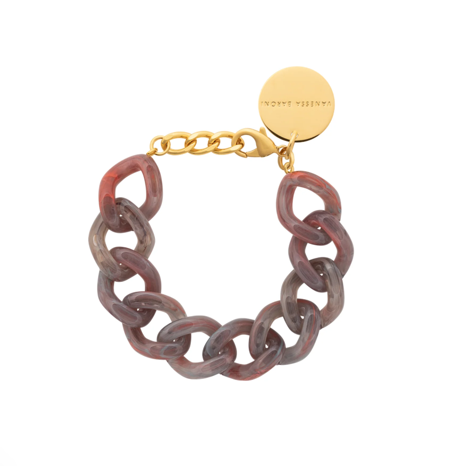 Mini Flat Chain Bracelet Marble