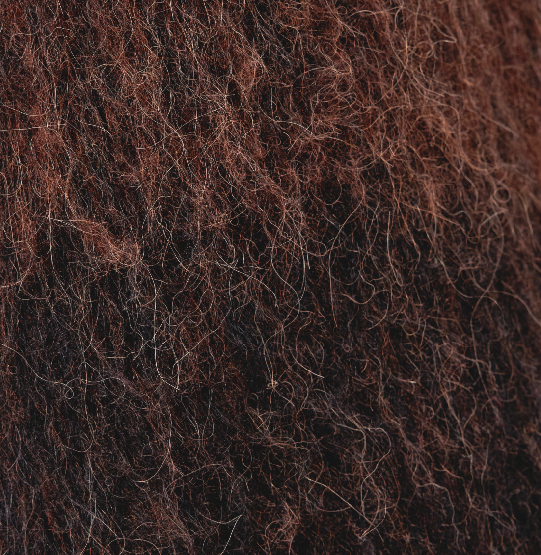 Drykorn GINNIFER Pullover for women in Chocolate Fondant with a soft alpaca blend, turtleneck and distinctive ombré effect.