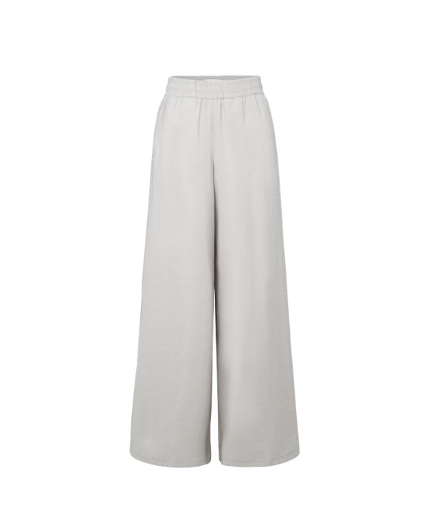 Drykorn CEILING trousers in drizzle with relaxed fit, low waist, and fluid modal fabric.