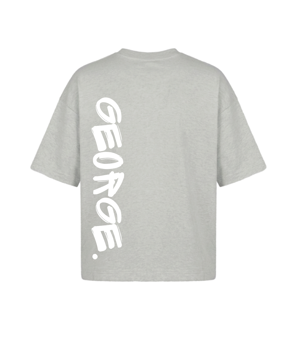 GEORGE. STUDIOS BLAZE Heavyweight Unisex T-Shirt in colour grey