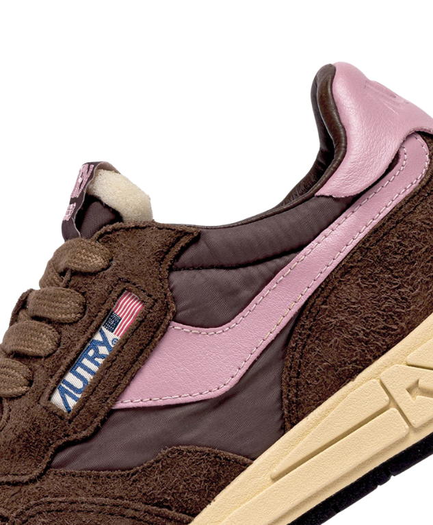 Autry Reelwind Low sneakers in Plugh and Zephyr with nylon, suede, leather, and retro running design.