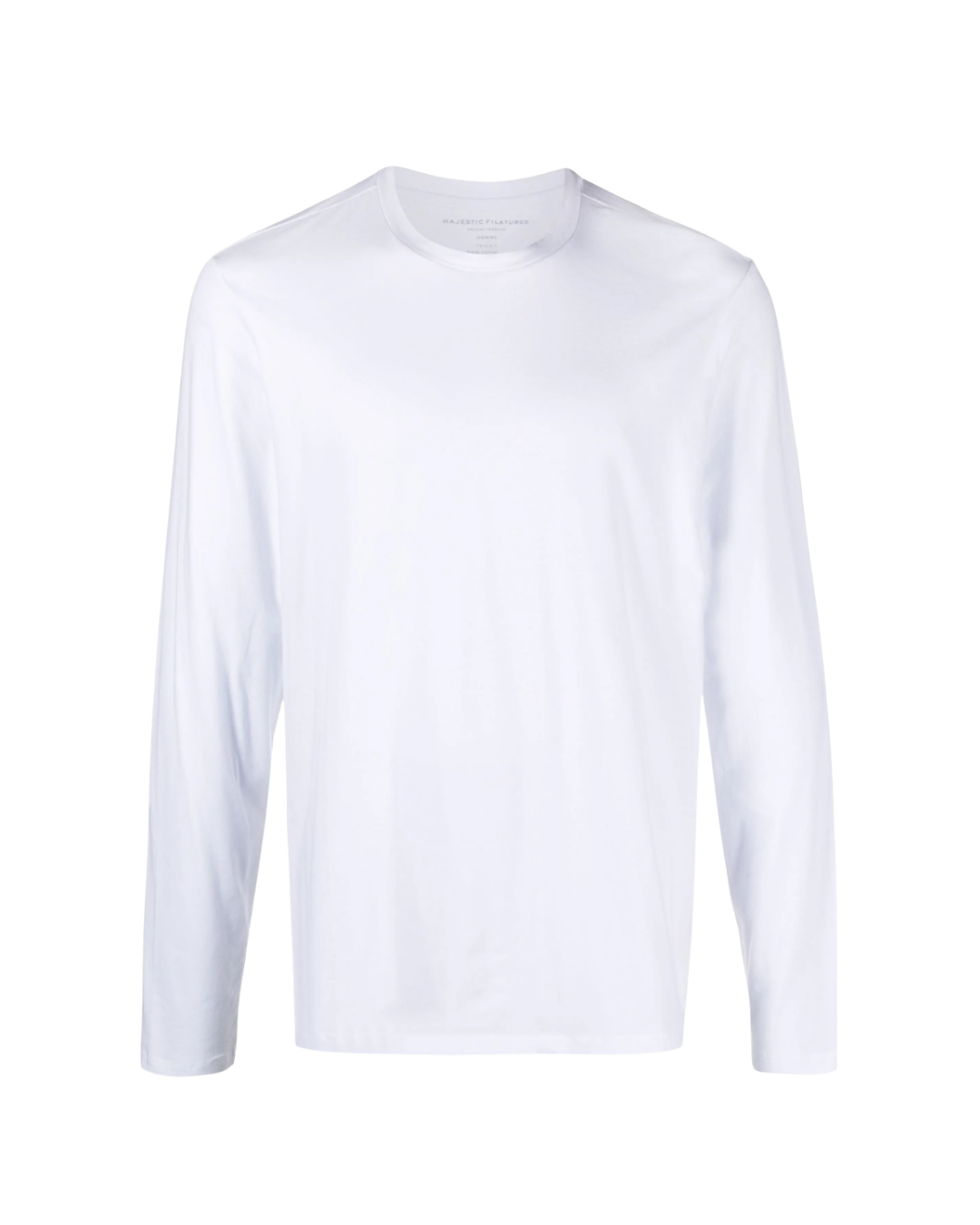 Majestic Filatures Classic Long-Sleeve T-Shirt for Men in White