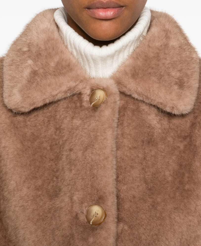 Studio AR Women’s Reversible Faux-Fur Jacket FAJE Camel