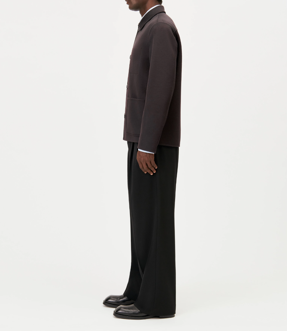 Drykorn MAKONA Wool-Blend Jacket for men in Brown with a regular fit, patch pockets and refined workwear-inspired design. (Kopie)