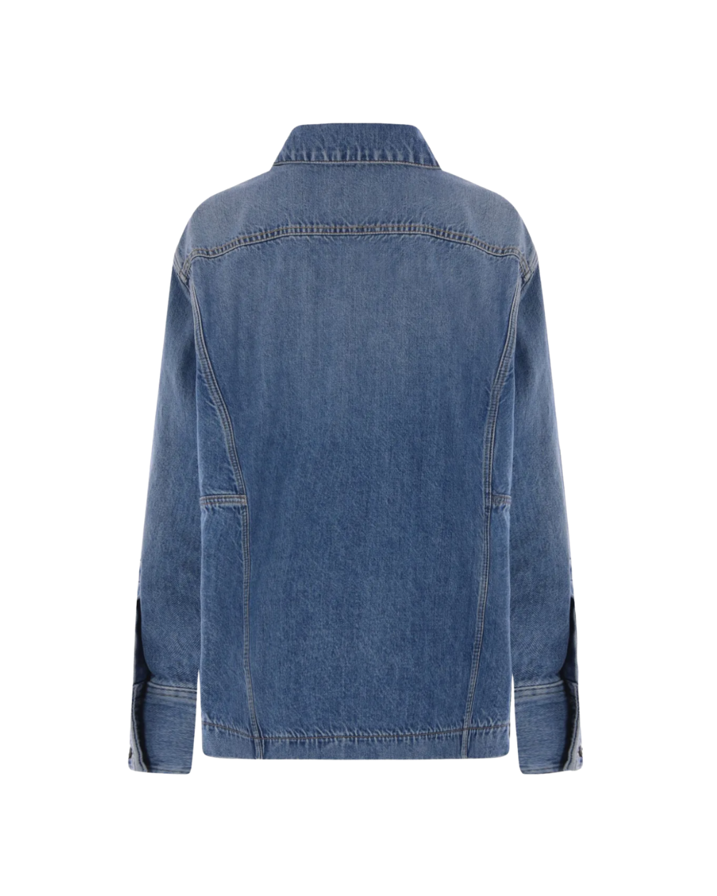 Plan C Women Button-Up Denim Jacket Indigo Blue