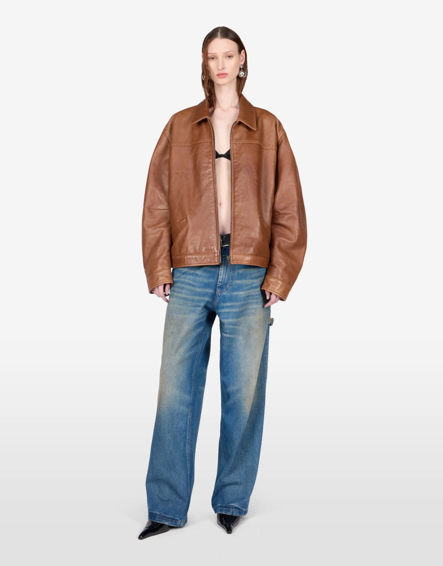 Haikure SIBILLA Denim Jeans for women in Jane Blue with a relaxed Boyfriend fit, straight leg and worker-inspired details.
