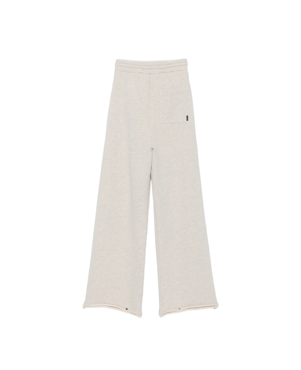 HAIKURE VALERIE wide-leg sweatpants in Sand with an elasticated drawstring waist and relaxed silhouette. Made in Italy.