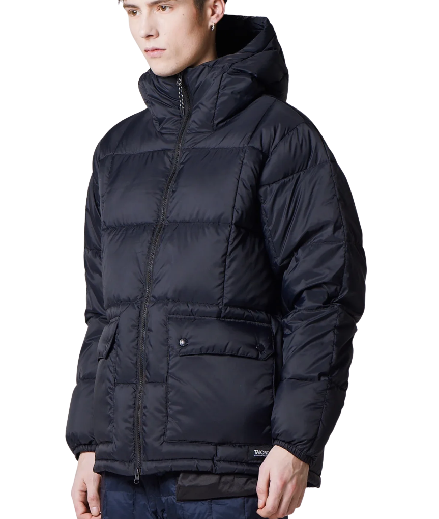 TAION Unisex Mountain Packable Volume Down Jacket in dark navy.