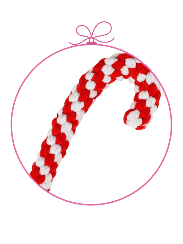 Candy Cane Rope Toy