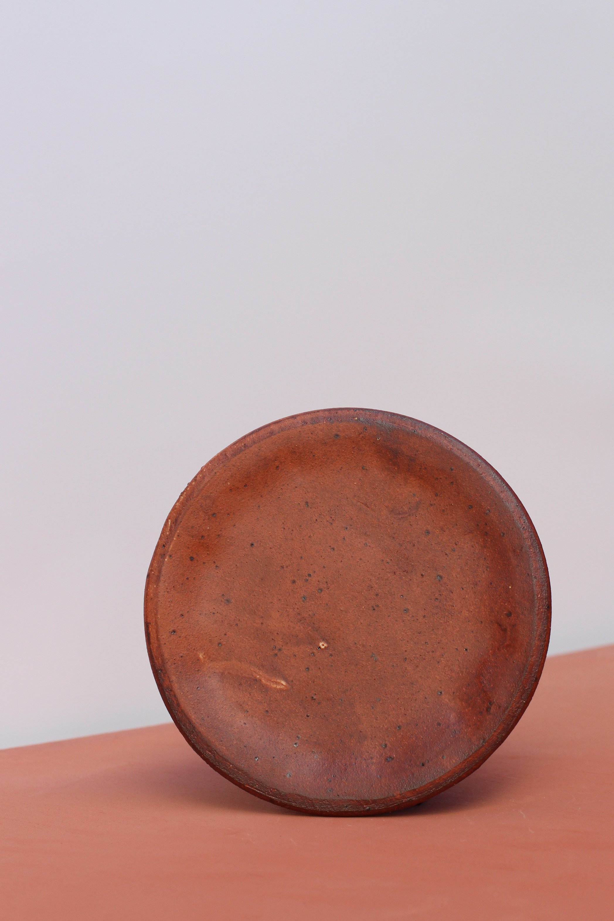 Burnt orange pastry plate