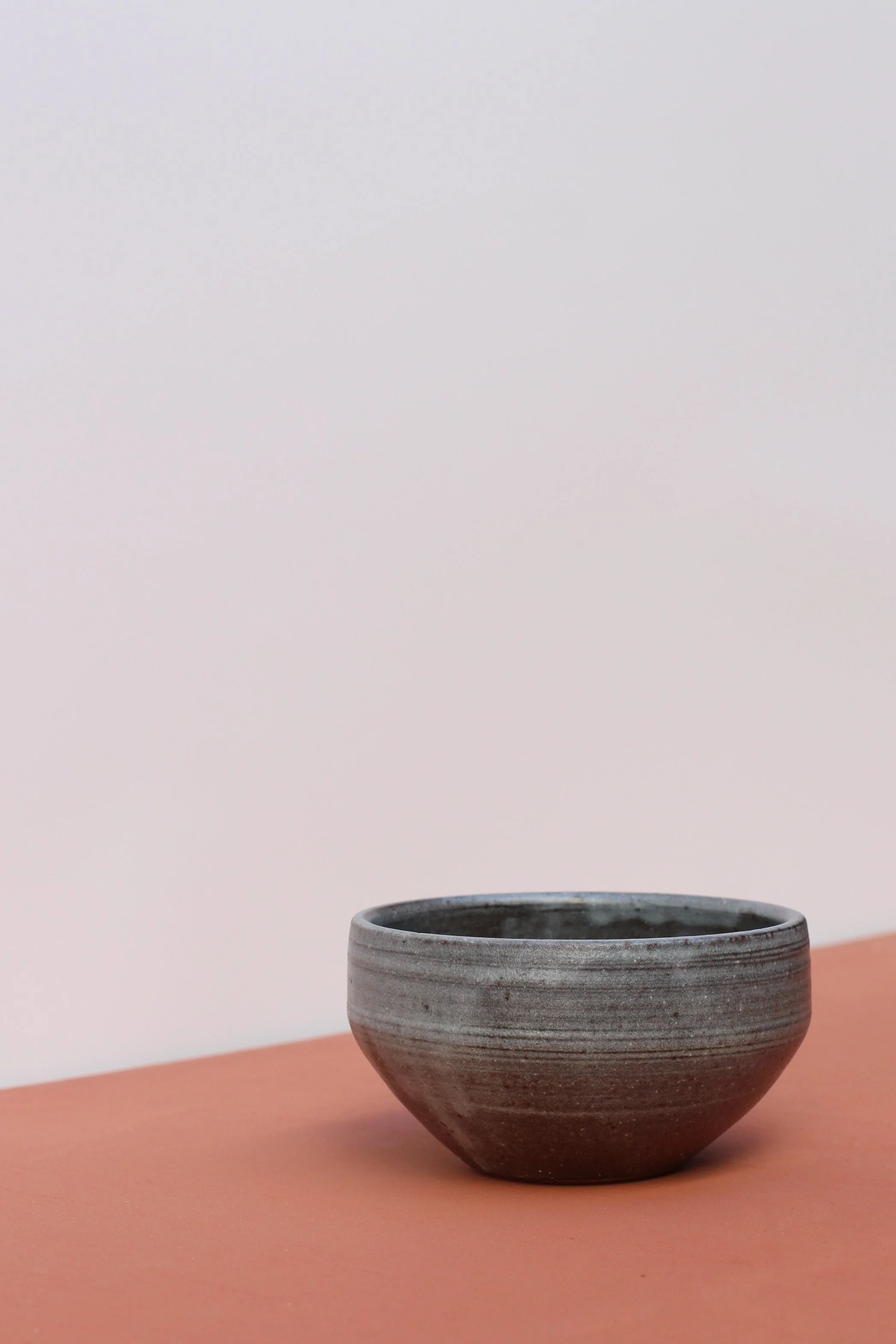 Mottled blue small ramen bowl