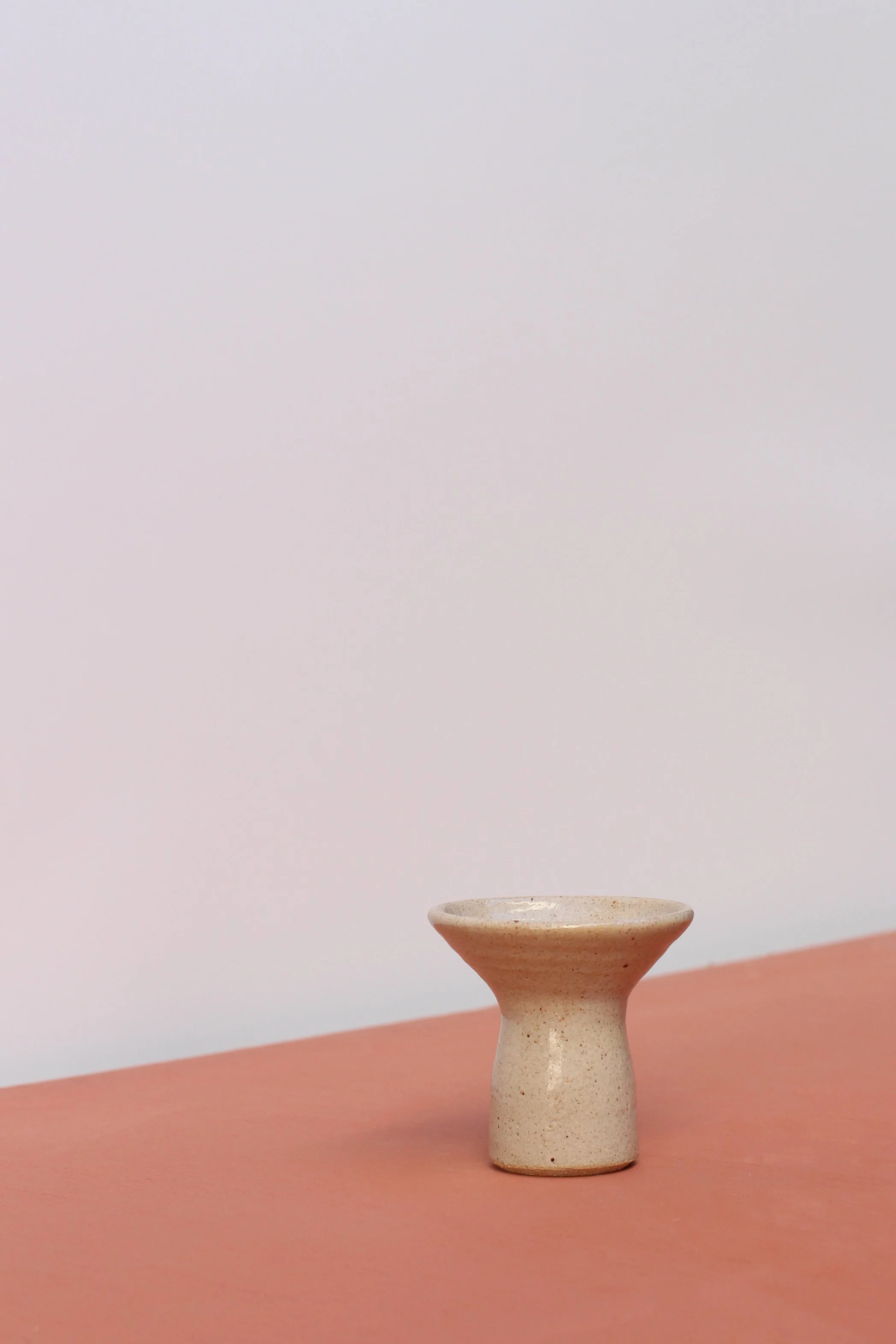 Mushroom white candle holder