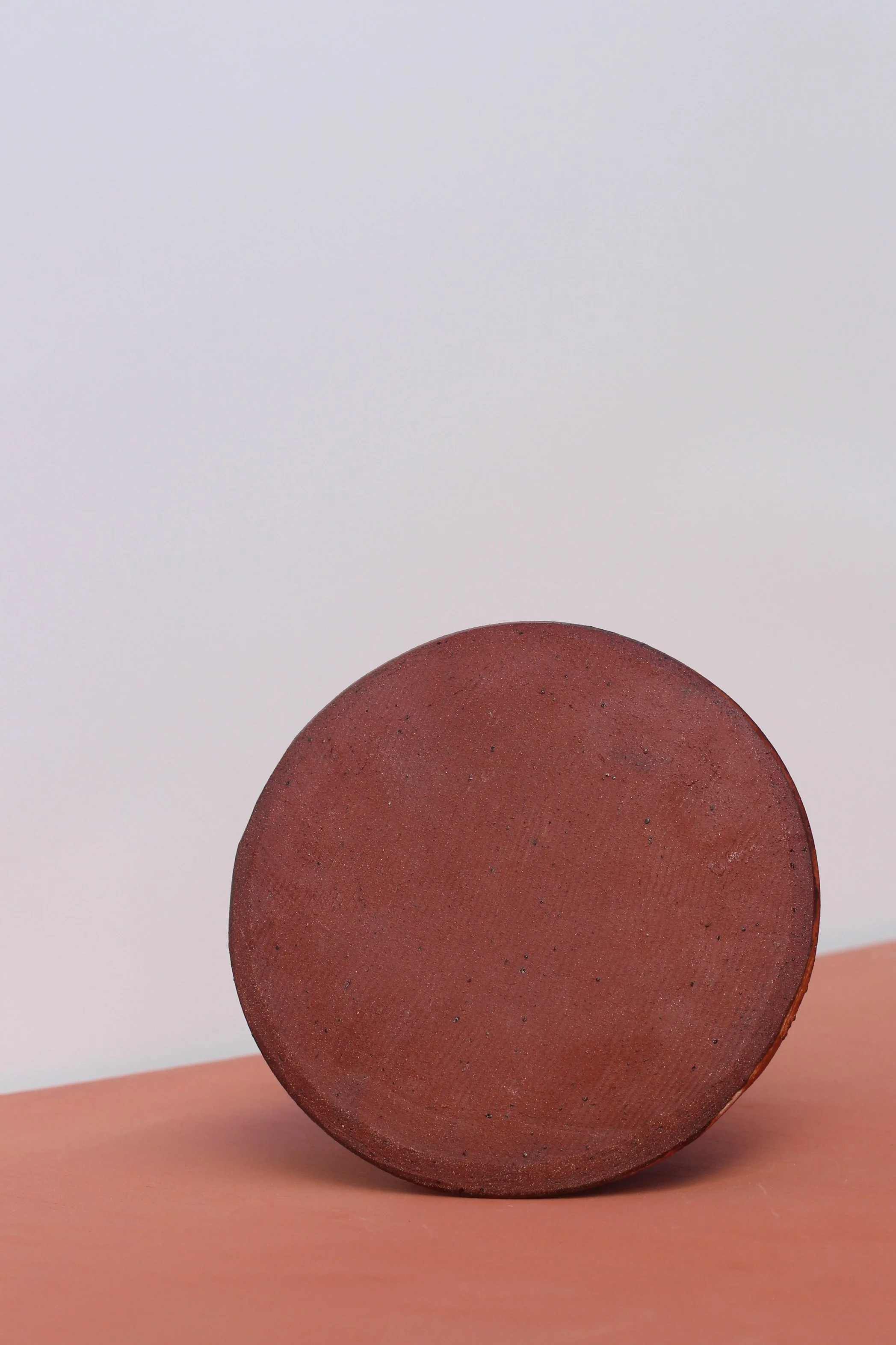 Deep red pastry plate