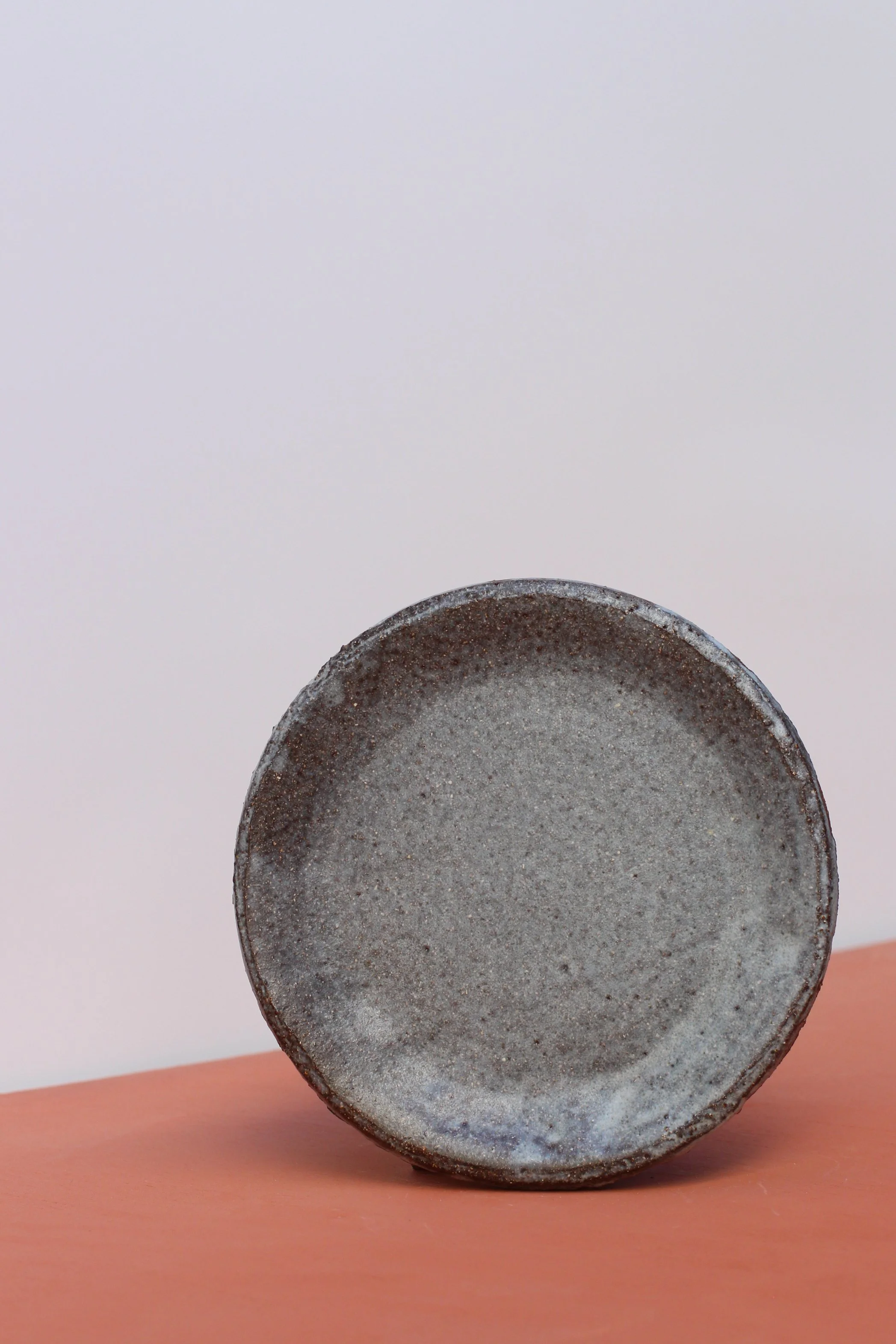 Mottled blue pastry plate