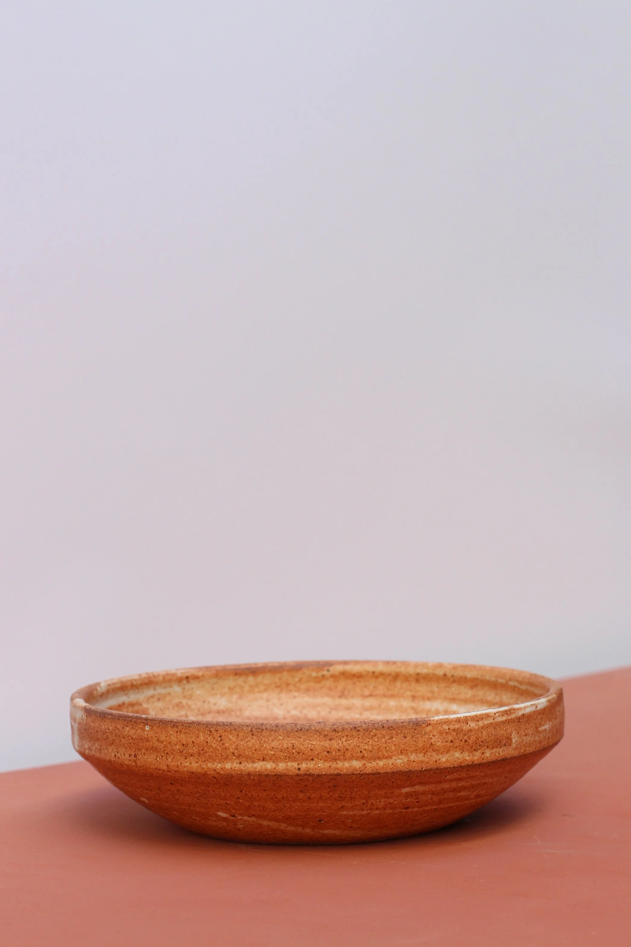 Small matt burnt orange serving bowl