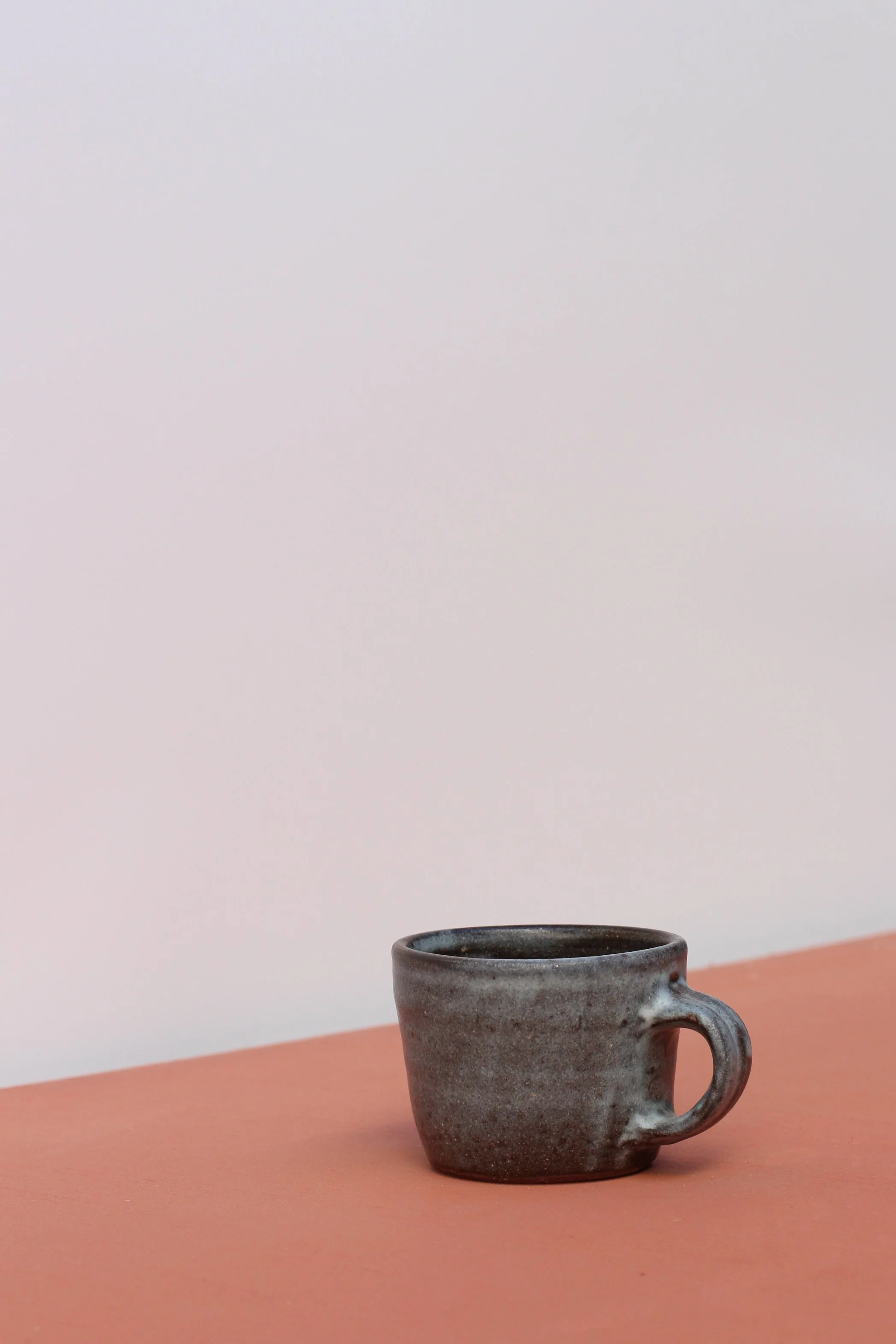 Blue mottled tapered  mug