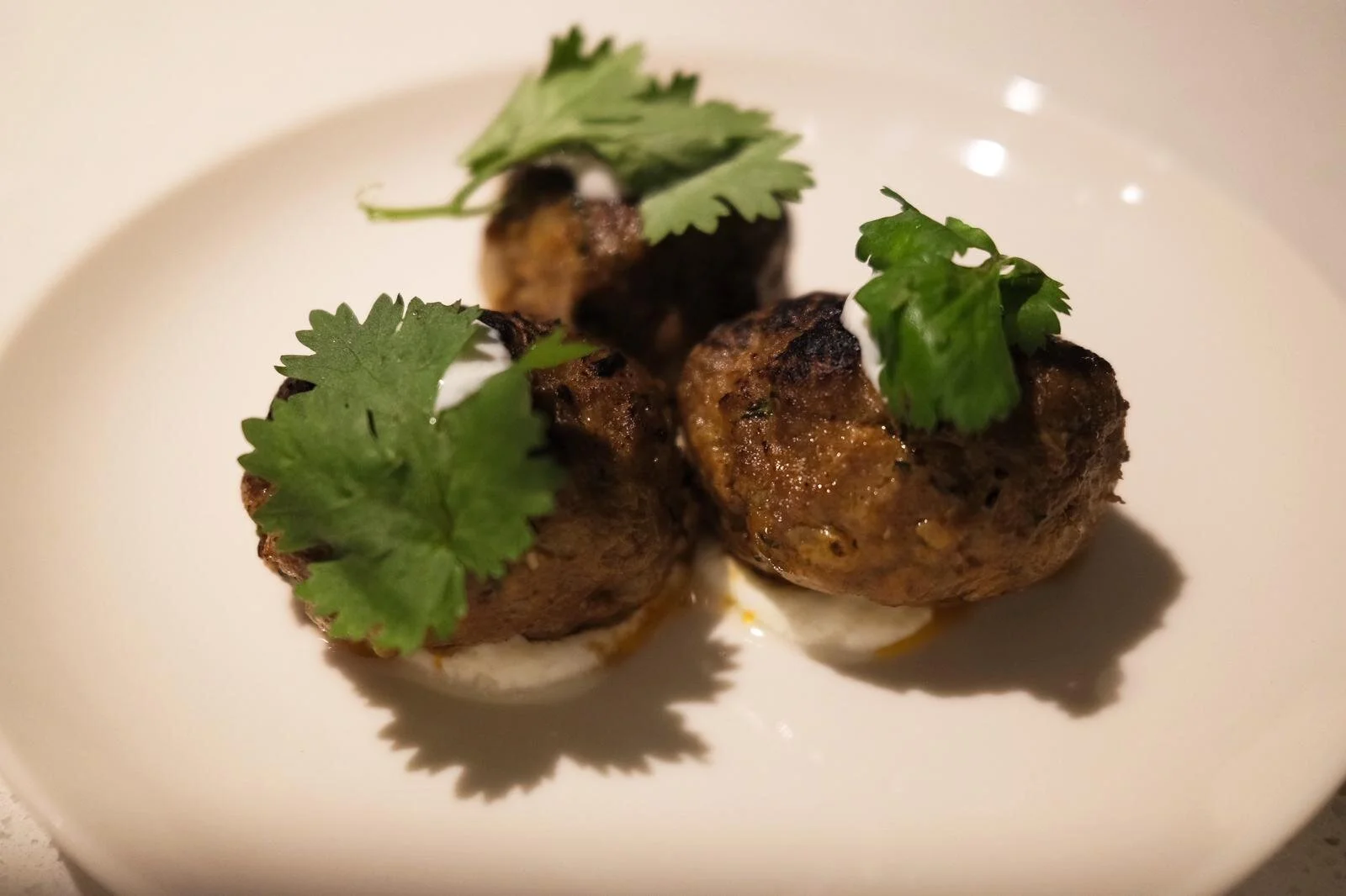 Lamb Koftas, the undeniable star of the show. Image credit: Gordon Khoo
