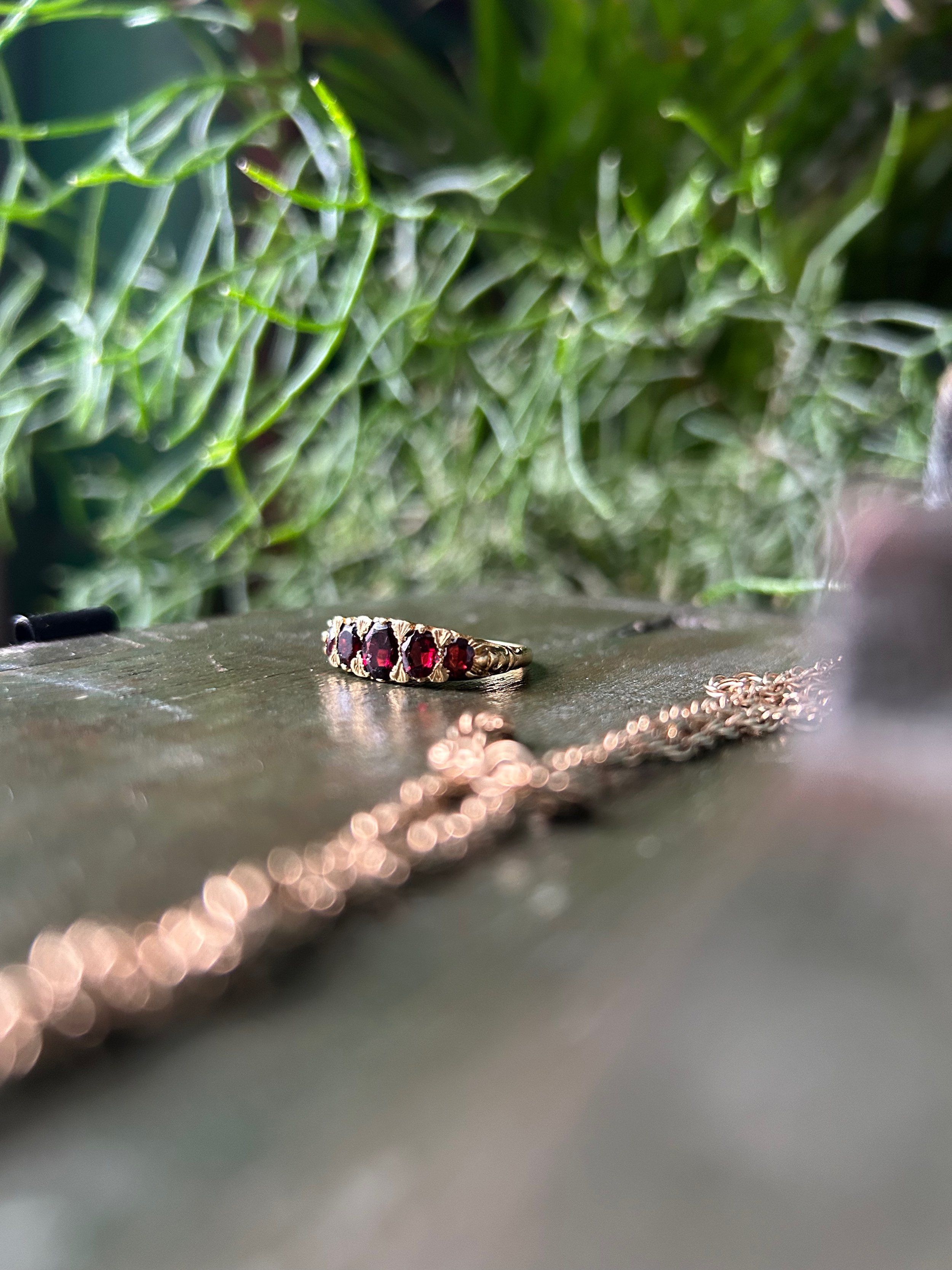 Vintage 1960s Garnet Ring