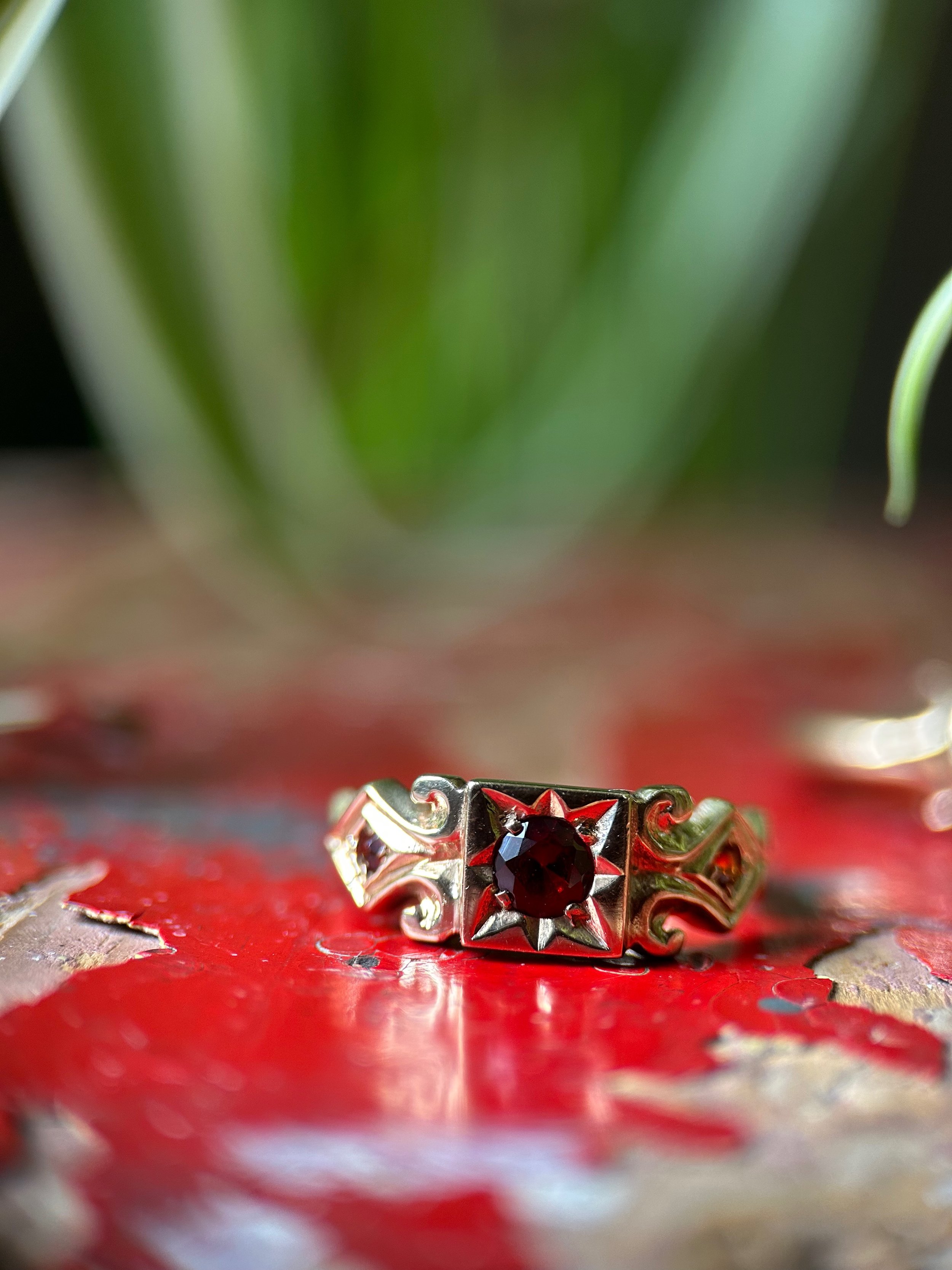 Vintage Garnet Gypsy Ring