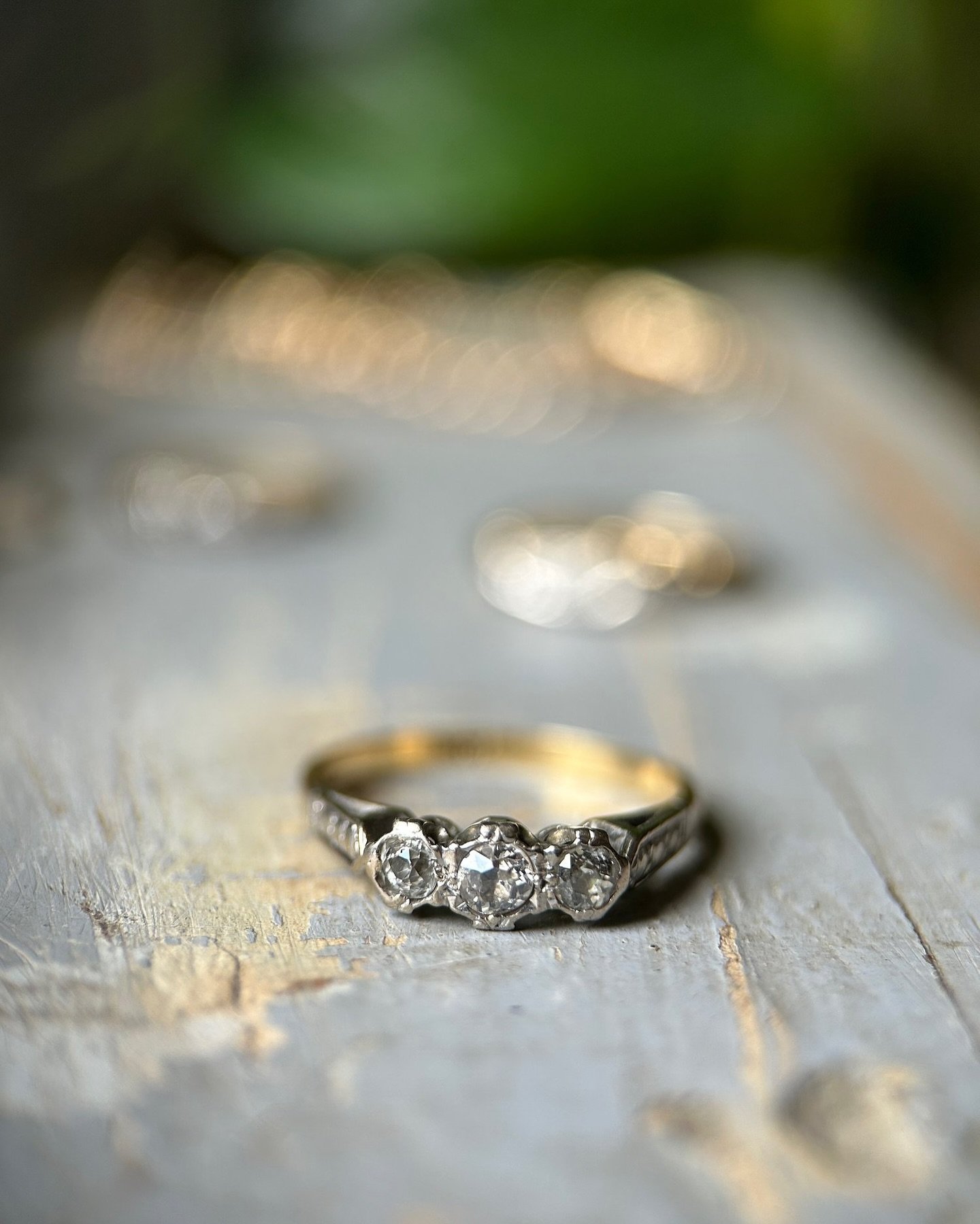 Understated and elegant, this antique diamond trilogy ring would make a beautiful engagement piece if you are after something that has lived a little. 💍💎

Snap her up at 20% off, but not for much longer! 😘 

#jewellerysale #vintagejewellery #vinta