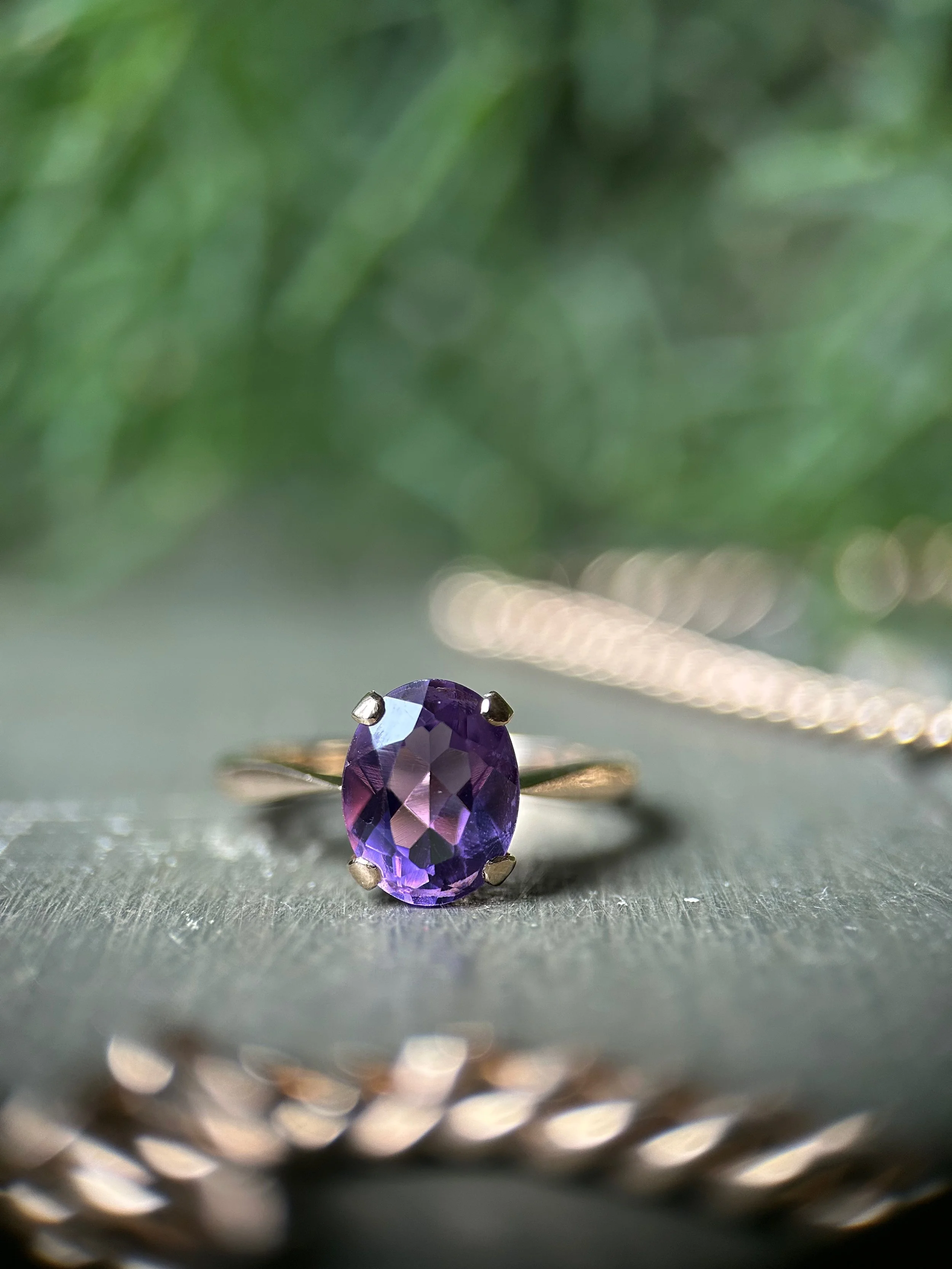 Vintage 9ct Gold Amethyst Ring
