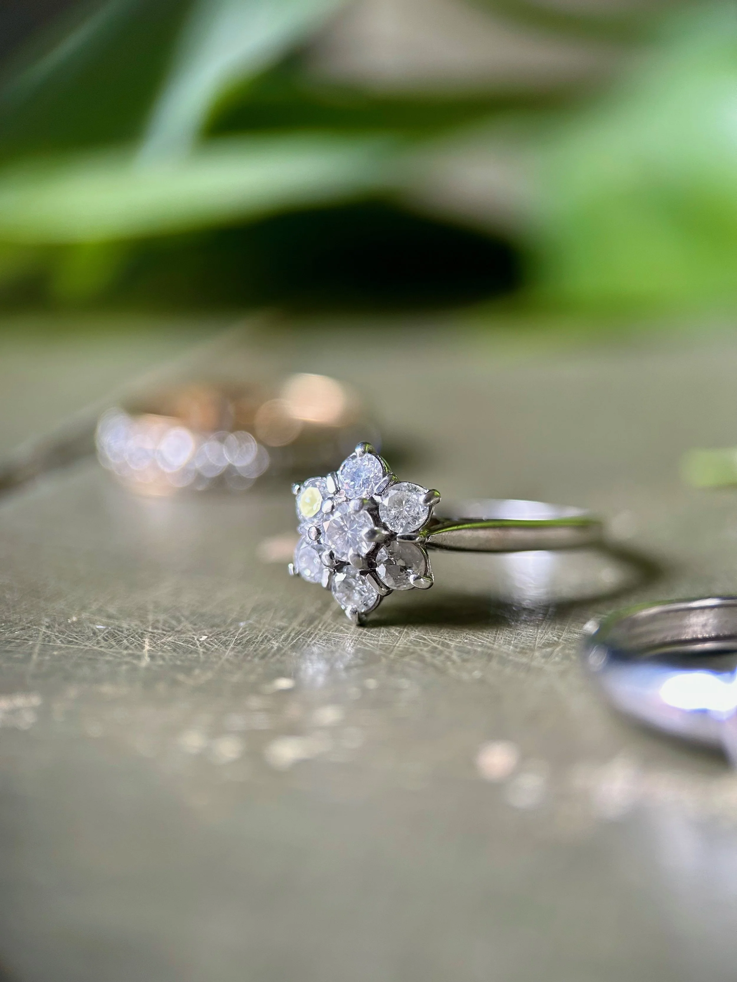 Vintage White Gold Diamond Ring