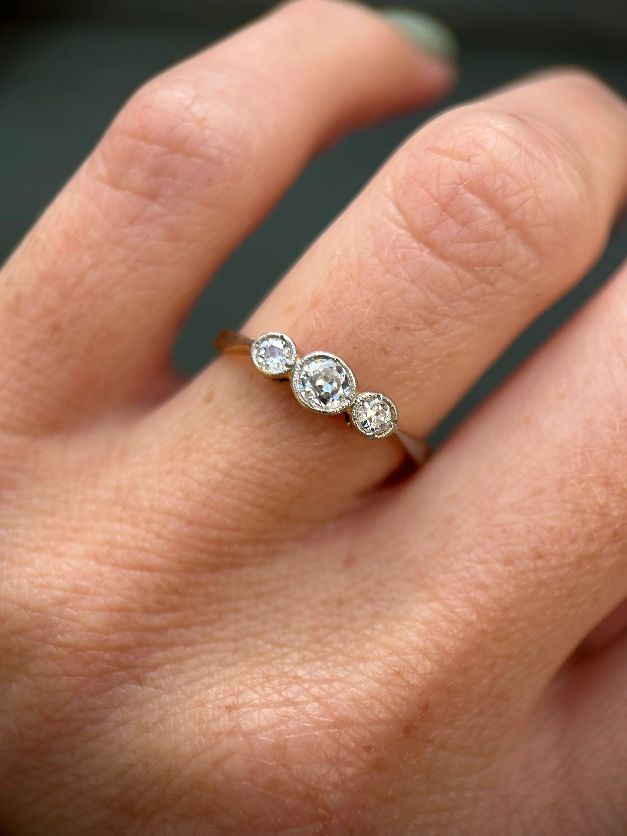 Edwardian Diamond Trilogy Ring