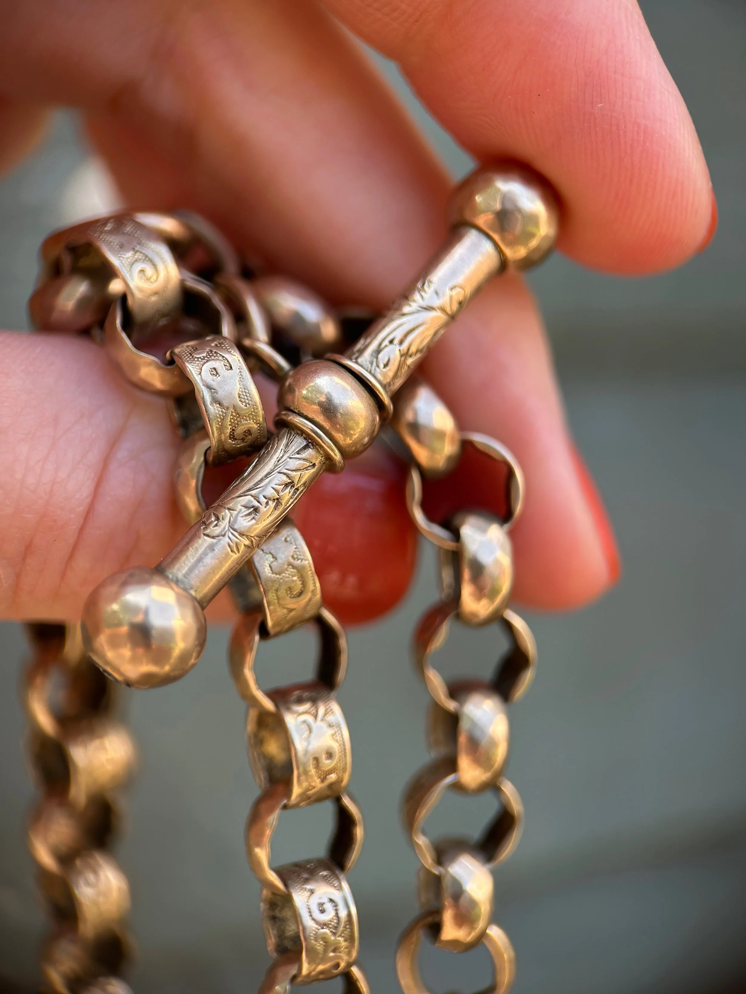 Antique 10ct Gold Albert Chain Necklace