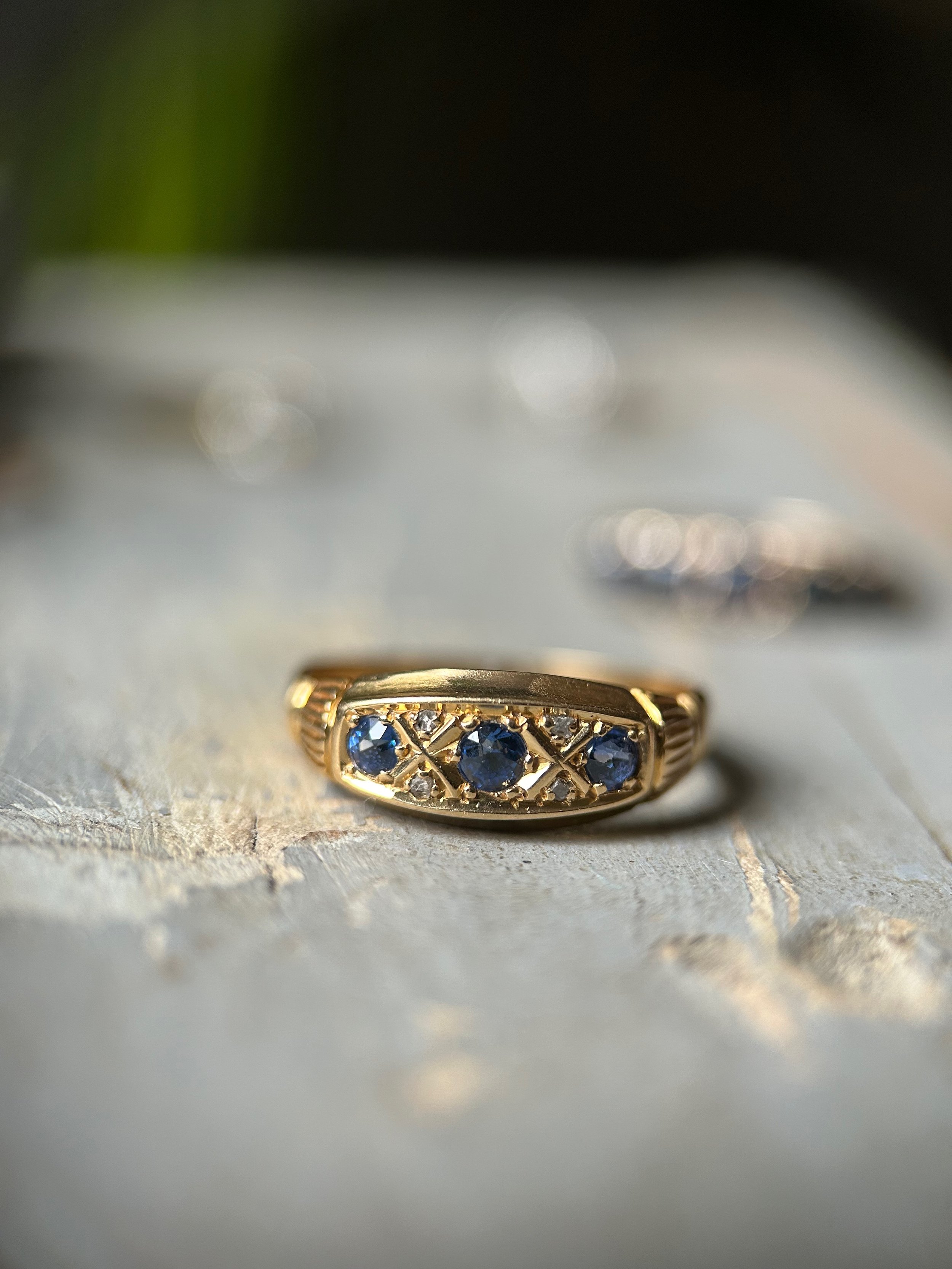Antique Sapphire Gypsy Ring