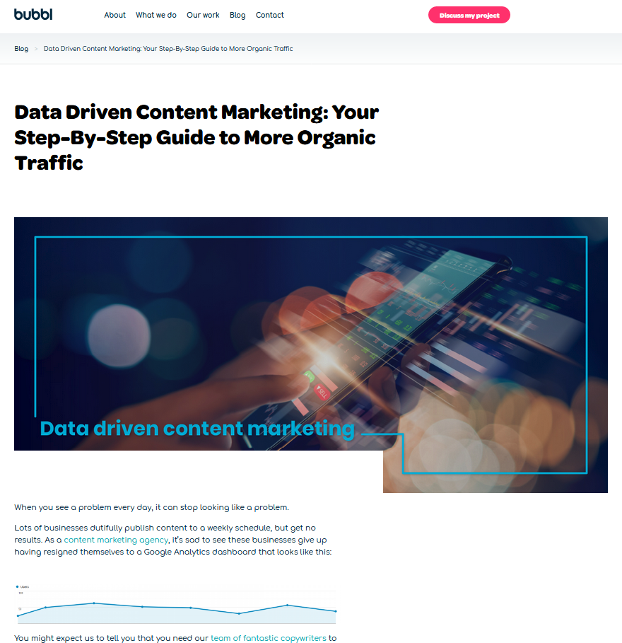 Blog: Data Driven Content Marketing