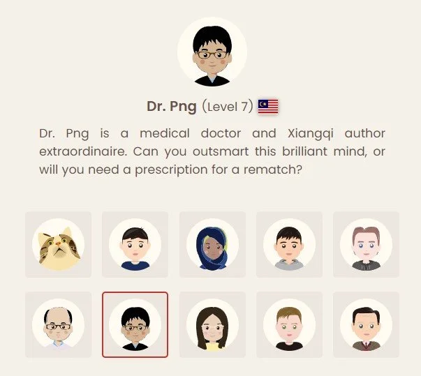 A picture showing the Dr.Png bot in xiangqi.com