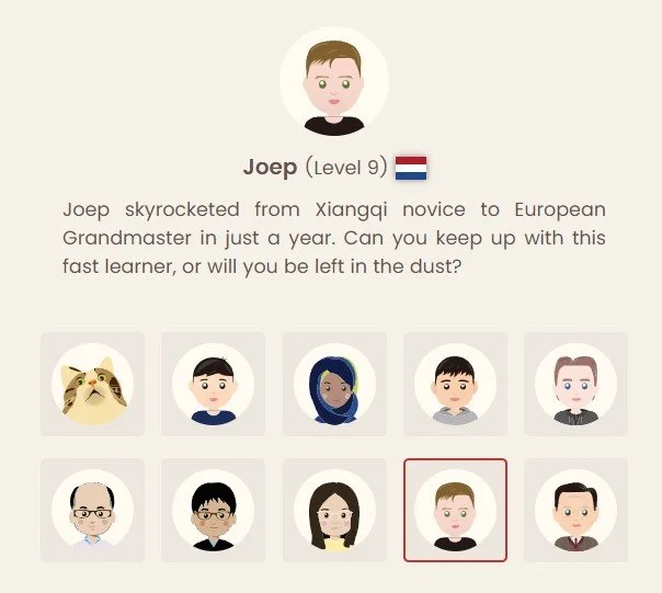 A picture showing the Joep bot in xiangqi.com