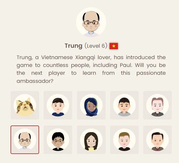 A picture showing the Trung bot in xiangqi.com