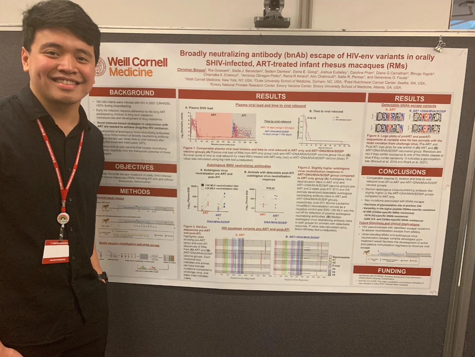Joshua presenting his first poster at Pediatric Research Day 2023!