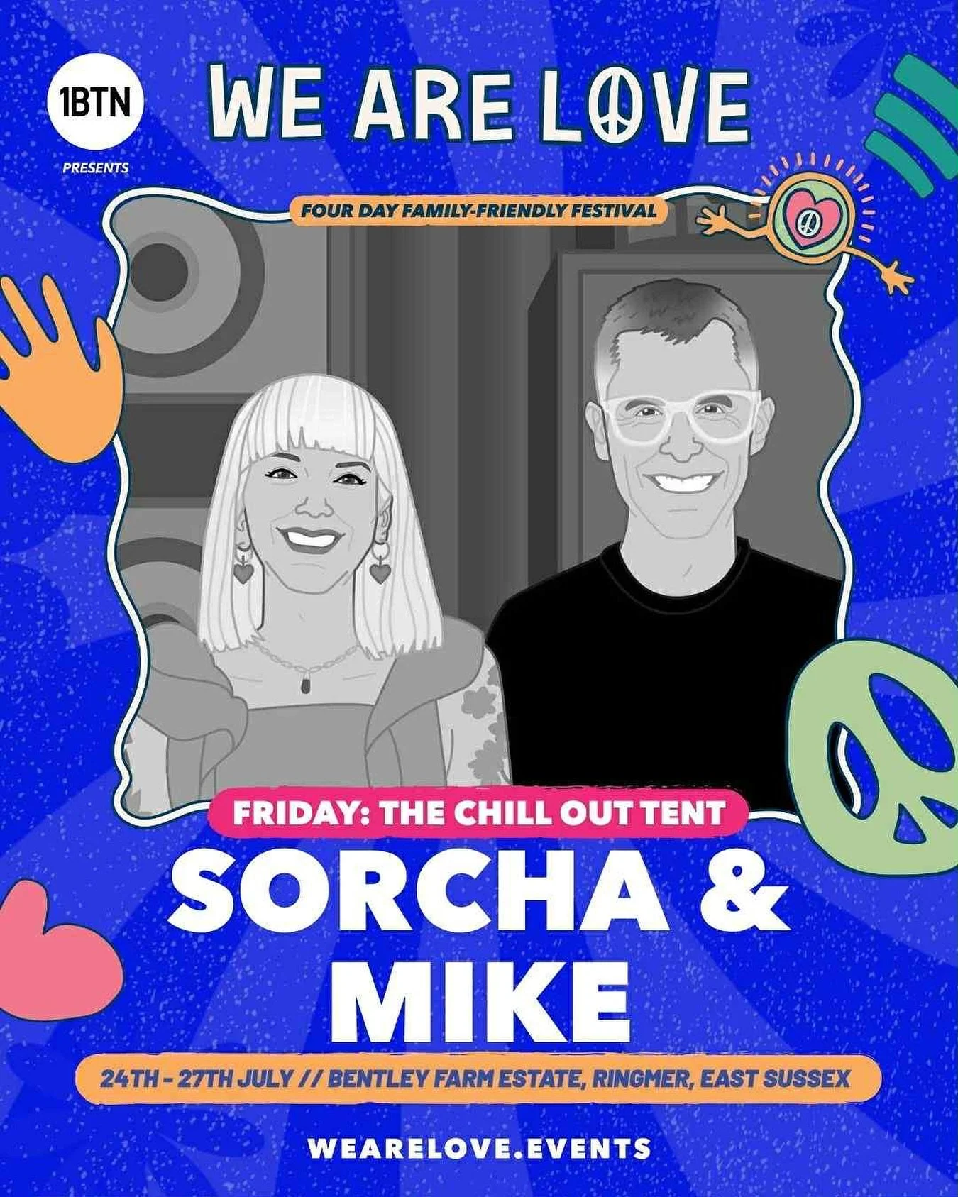 We are super excited to be playing at @thechillouttent next Friday, 25th July, at @wearelove_festival from 6&ndash;8pm! 🪩🌈

There&rsquo;s a stellar line-up of DJs all weekend long, plus loads of fun things happening across the site but we&rsquo;re 