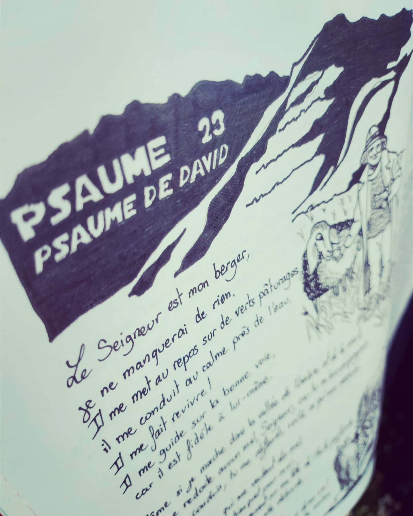 Psaume 23 
#bible #biblemanuscrite #copiste