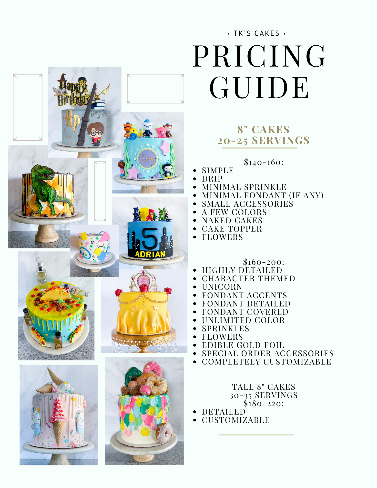 Services 1 — TK's Cakes