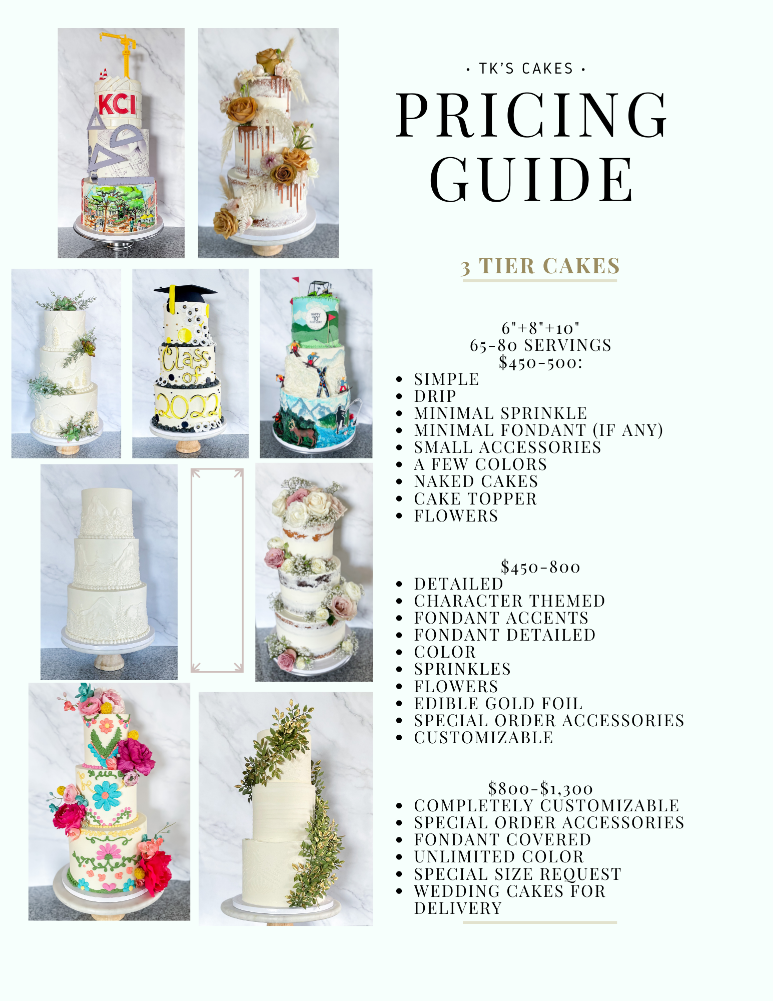 Services 1 — TK's Cakes