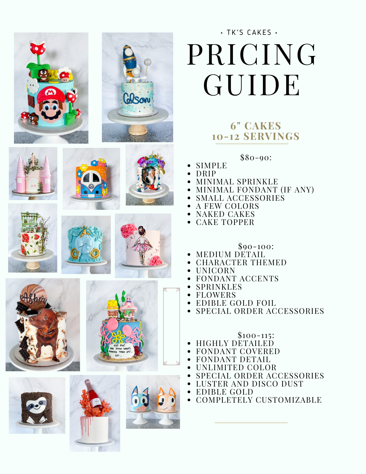 Services 1 — TK's Cakes