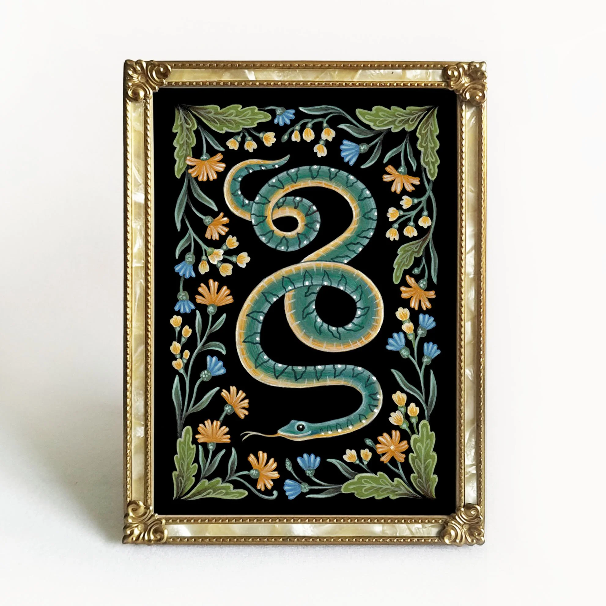 Snake Folk Art Print