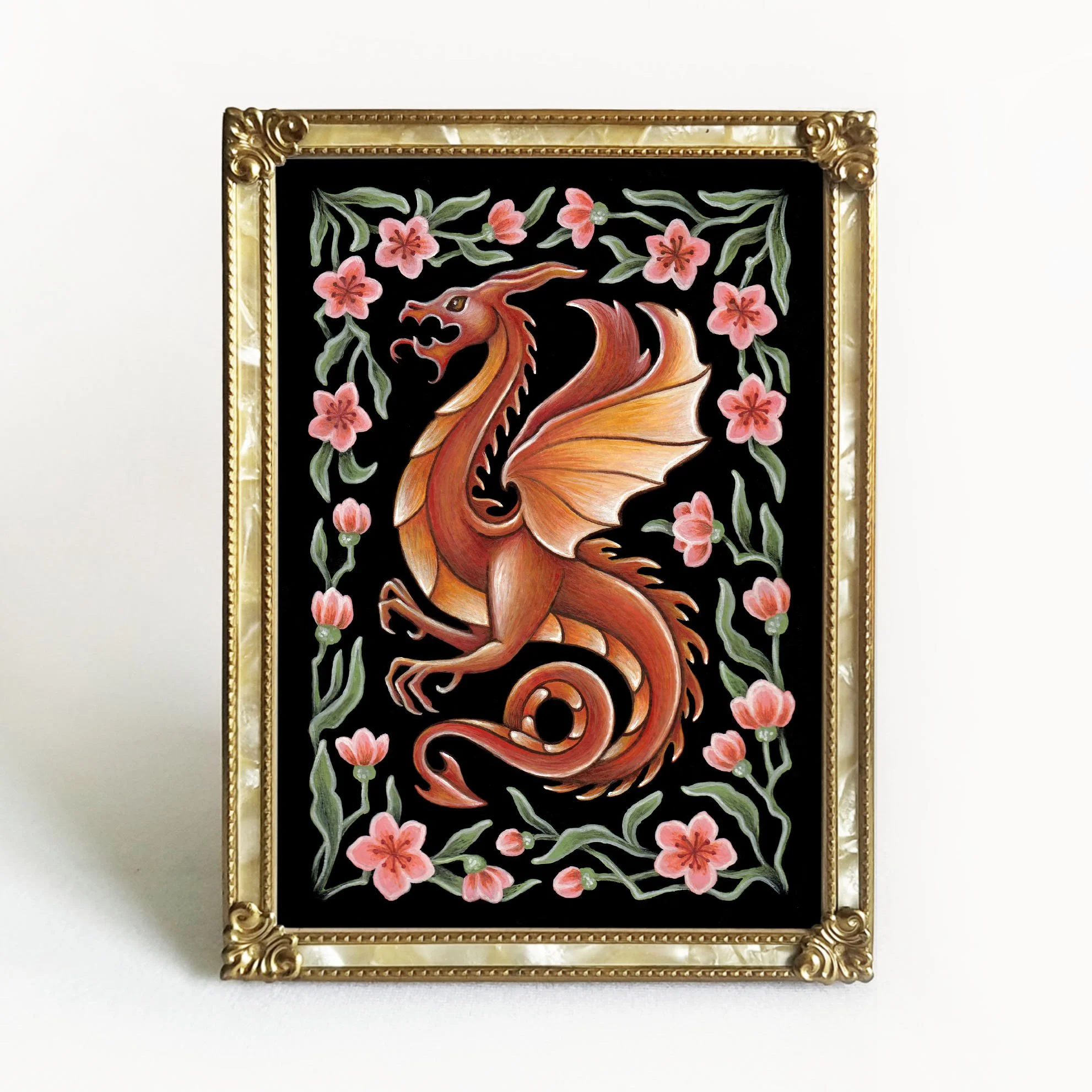 Dragon Folk Art Print