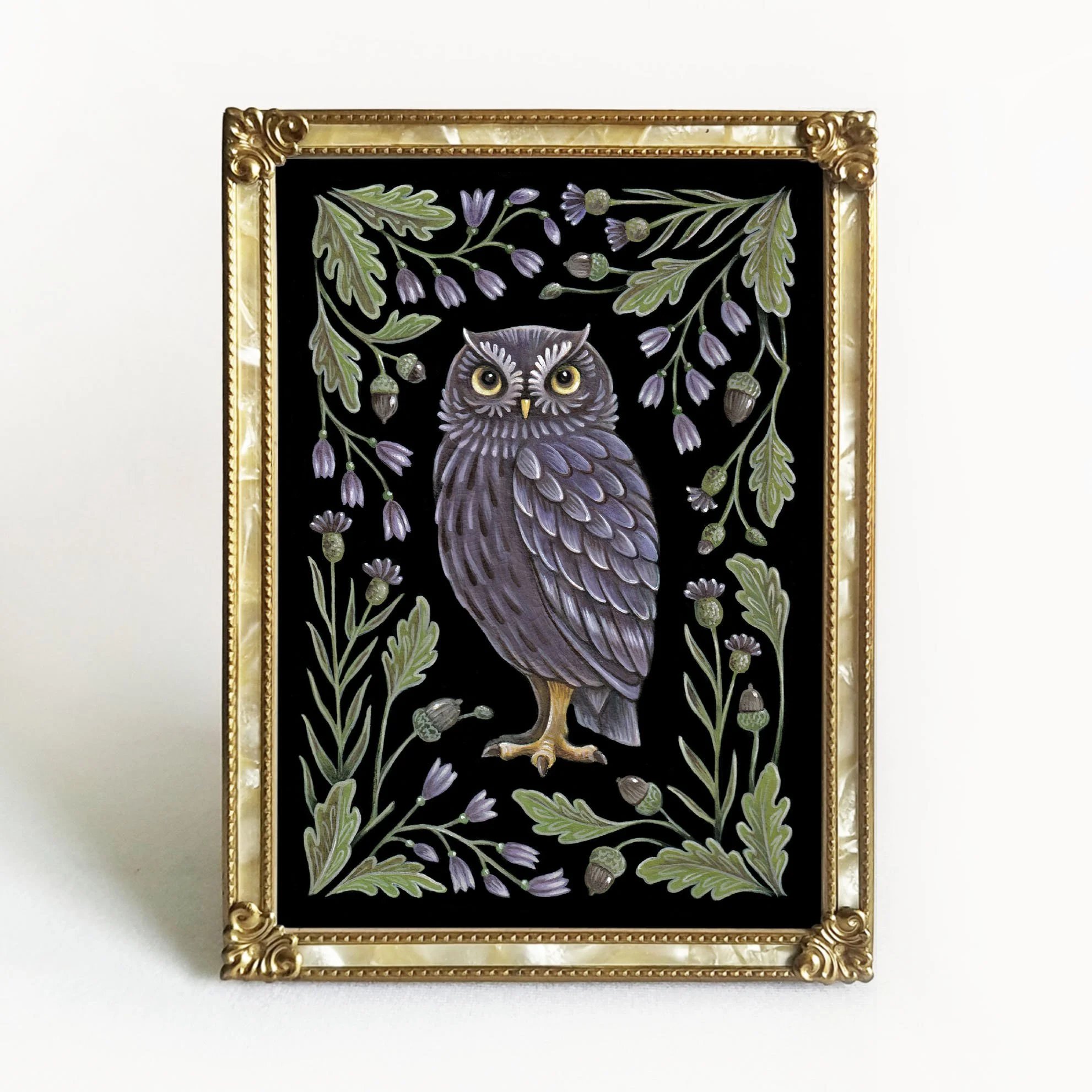 Owl Folk Art Print