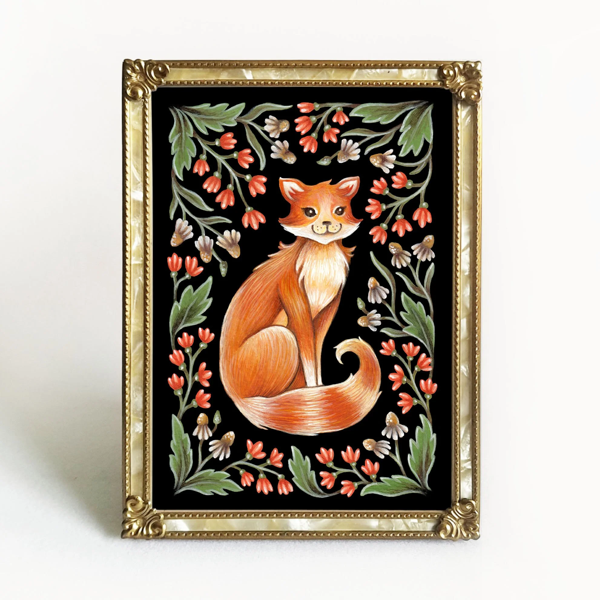 Cat Folk Art Print