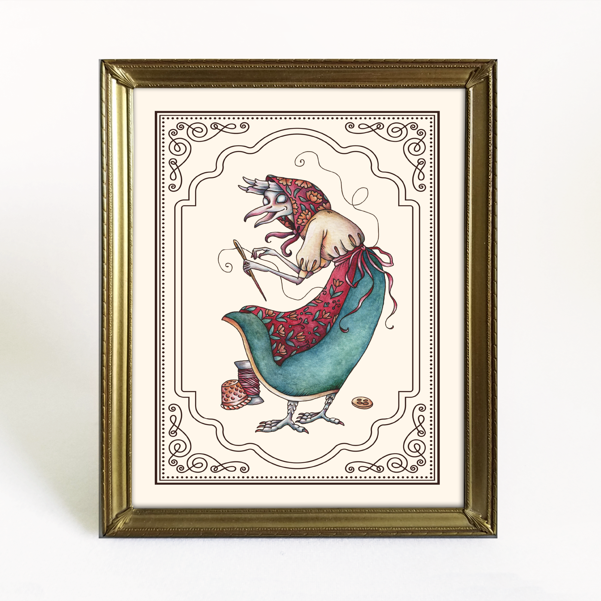 Kikimora Art Print (House Spirit)
