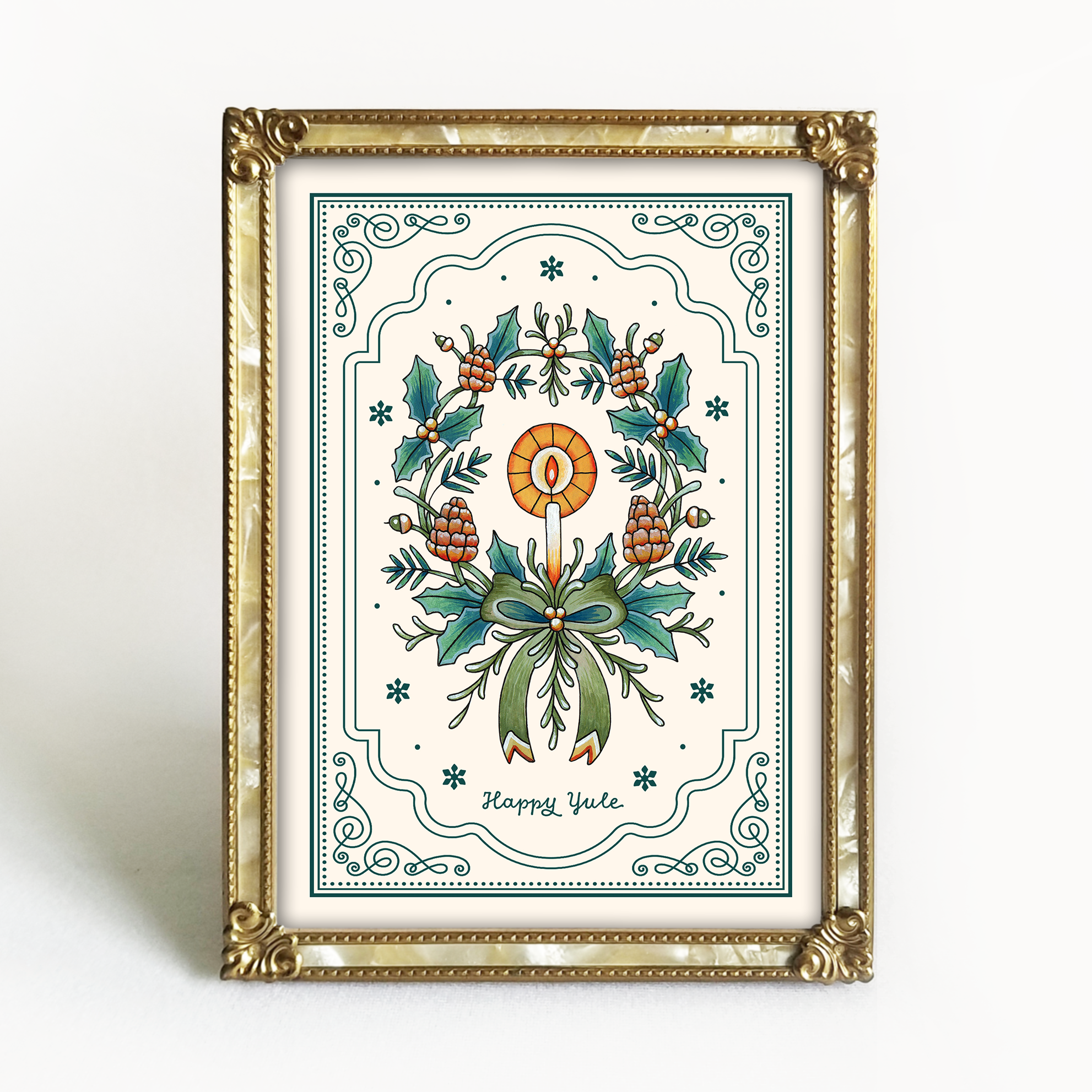 Happy Yule Art Print