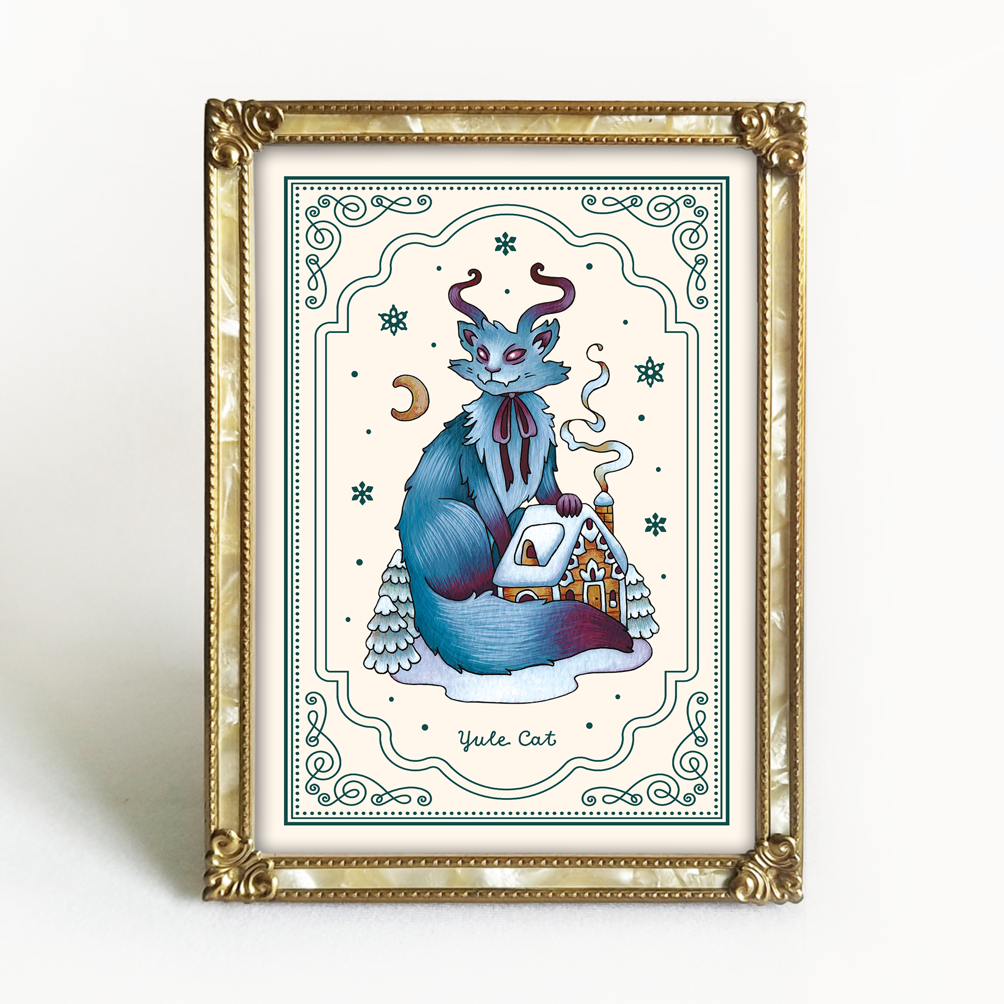 Yule Cat Art Print
