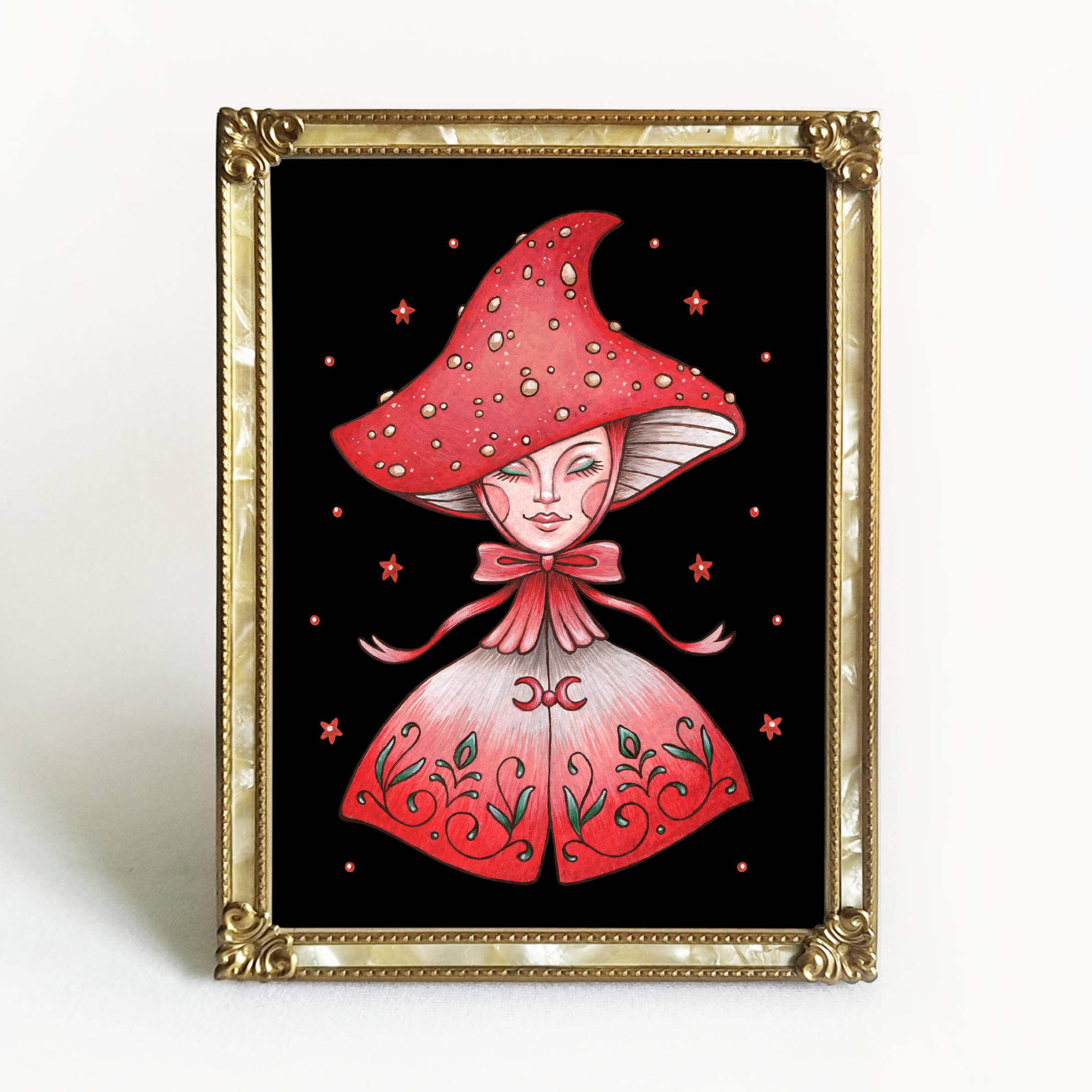 Lady Mushroom Art Print