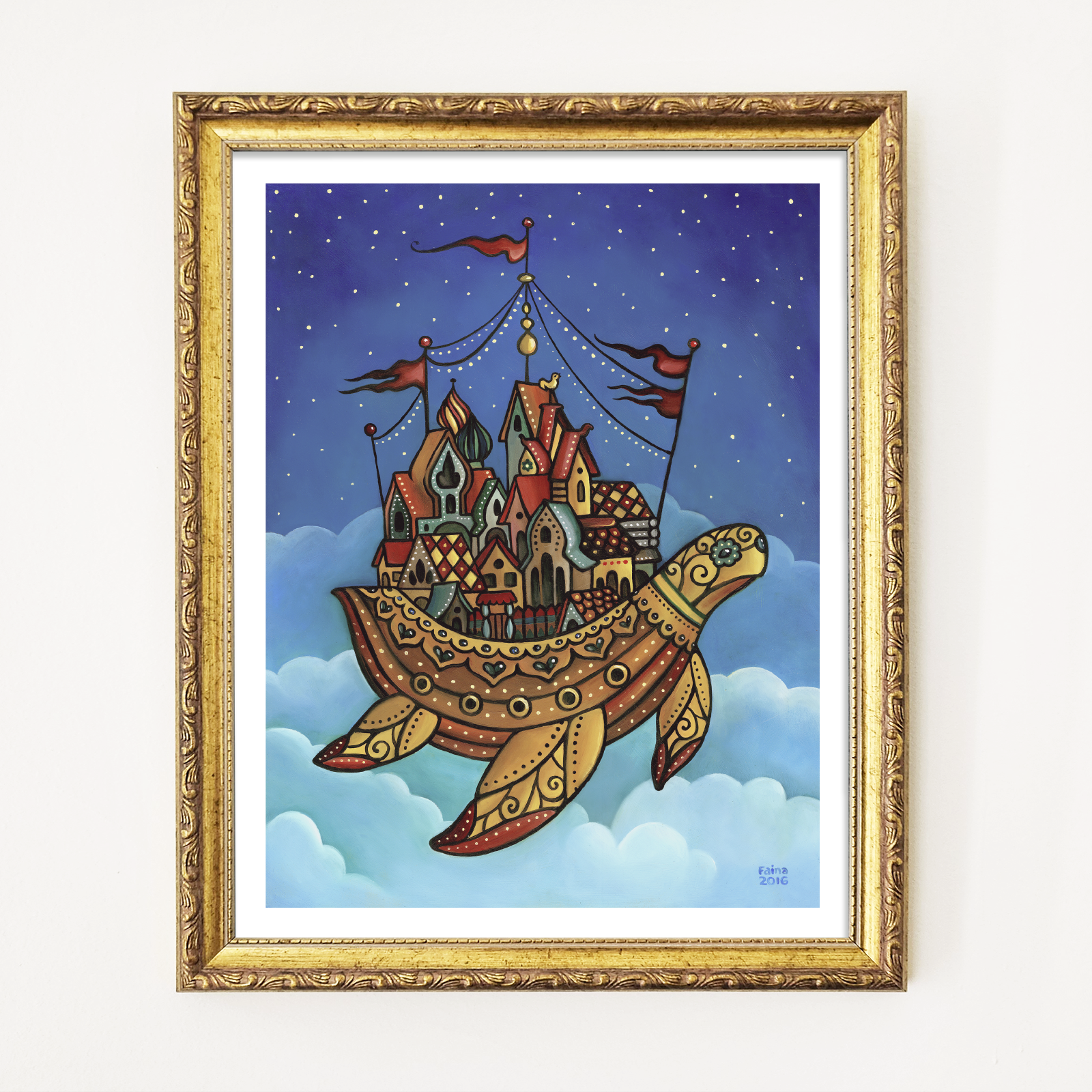 Village in the Sky Art Print